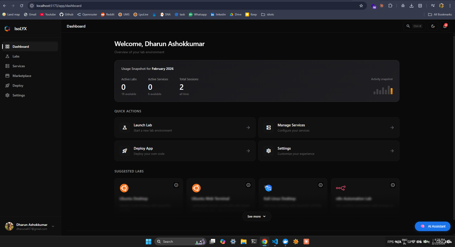 lpu labs — dashboard overview